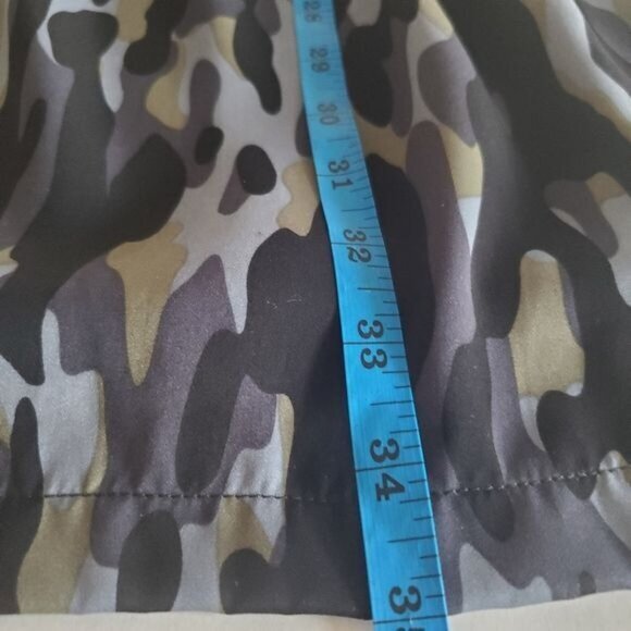 SINEQUANONE Womens Dress Camo Zip Lined Cinched Waist Black Blue Pockets‎ Medium - Picture 6 of 11